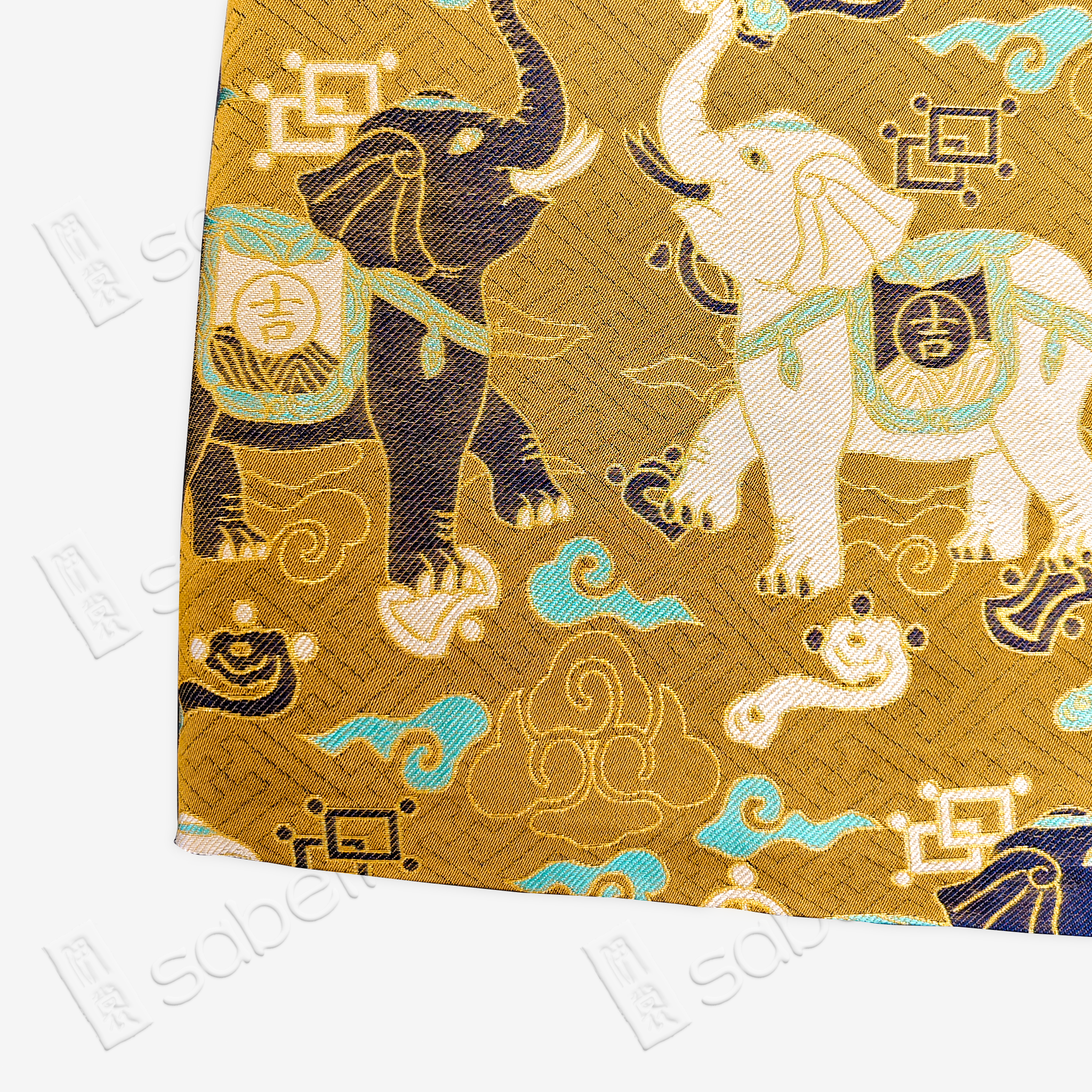 Song Brocade High-Waist Mini Skirt (Elastic Waist)