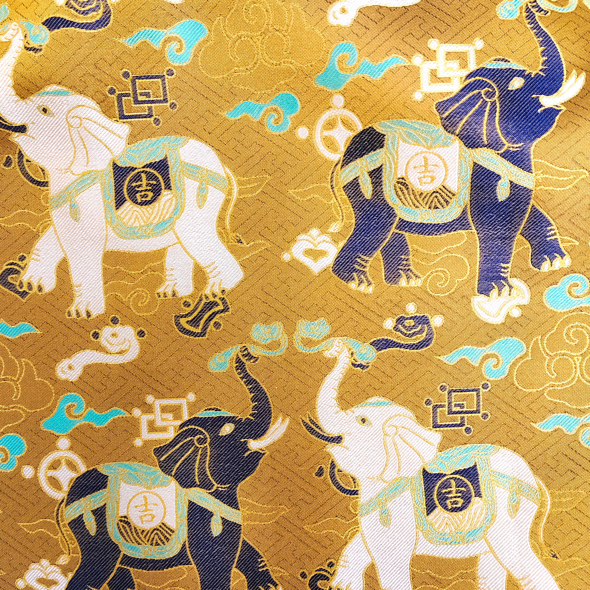 Song Brocade High-Waist Mini Skirt (Elastic Waist)