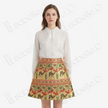 Song Brocade High-Waist Mini Skirt (Elastic Waist)