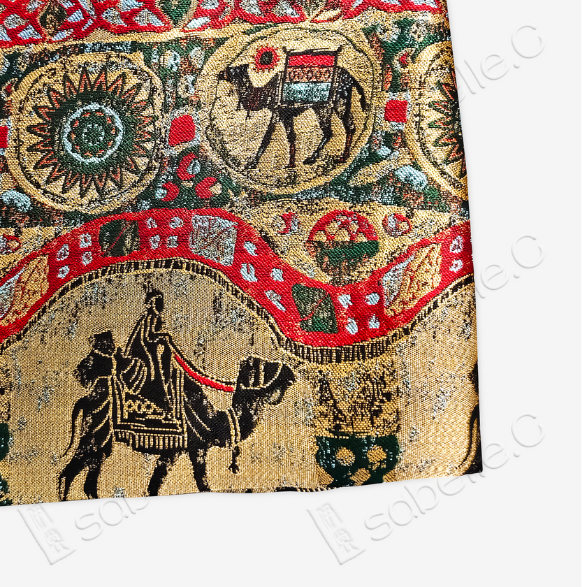 Song Brocade High-Waist Mini Skirt (Elastic Waist)