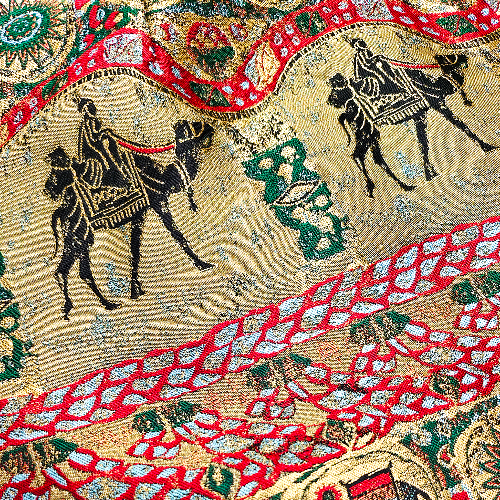 Song Brocade High-Waist Mini Skirt (Elastic Waist)