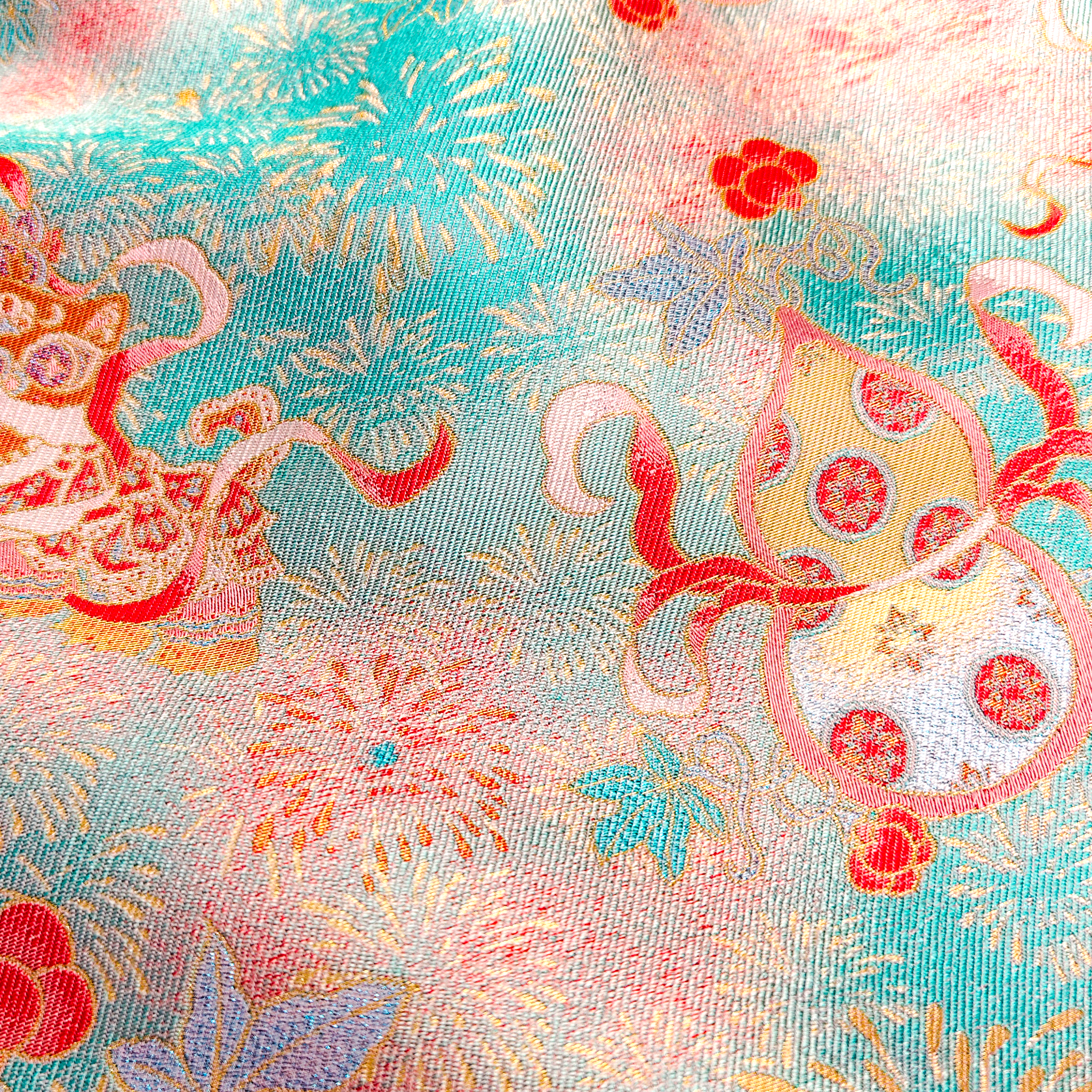 Song Brocade High-Waist Mini Skirt (Elastic Waist)