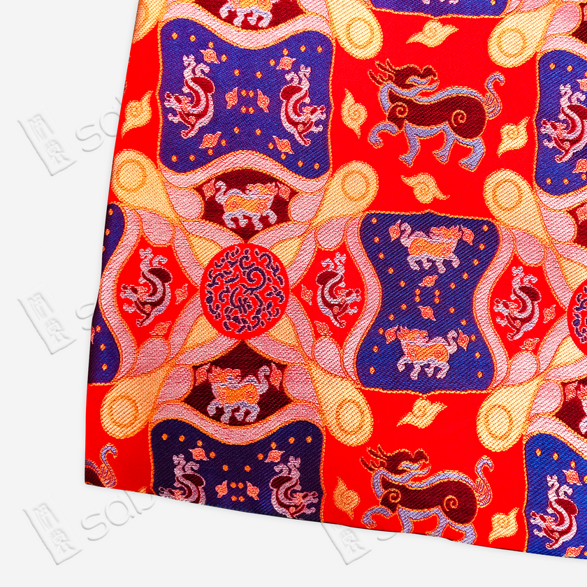 Song Brocade High-Waist Mini Skirt (Elastic Waist)