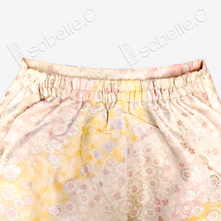 Song Brocade High-Waist Mini Skirt (Elastic Waist)