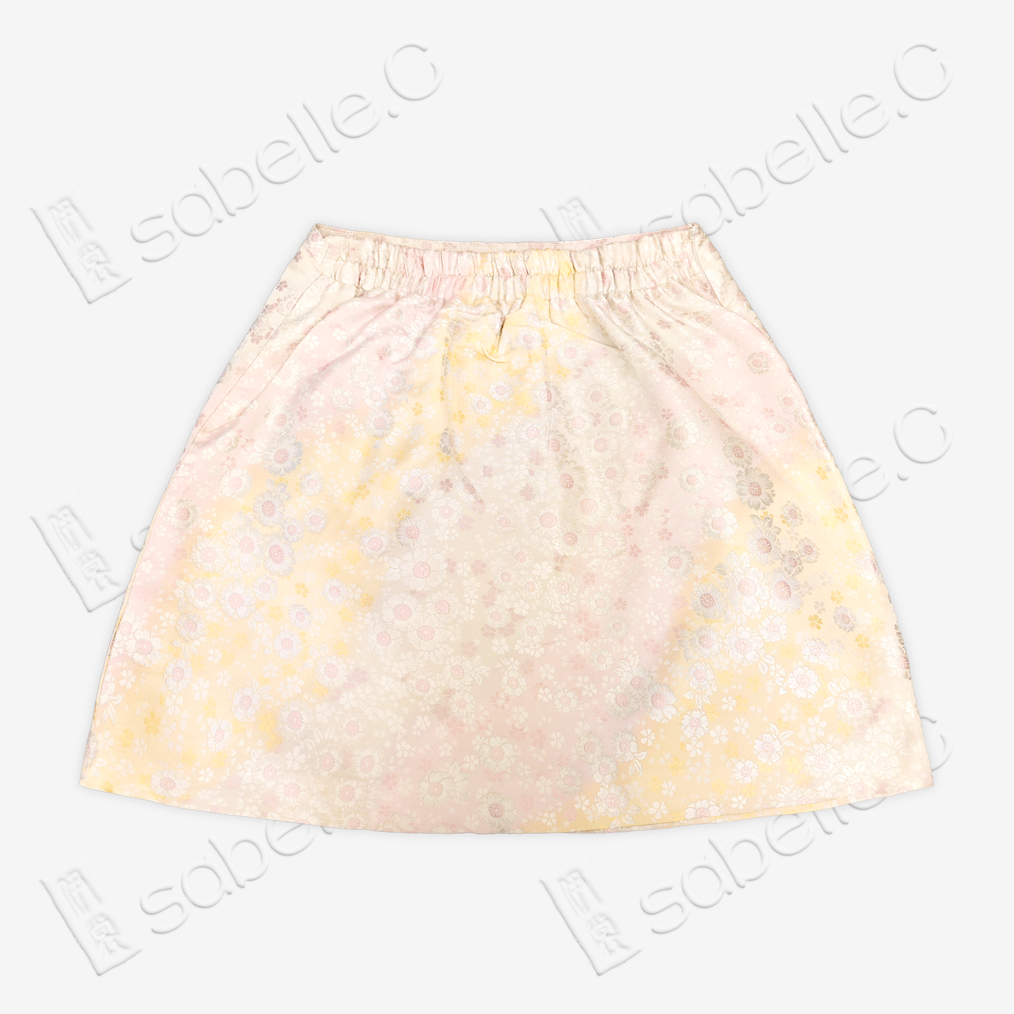 Song Brocade High-Waist Mini Skirt (Elastic Waist)