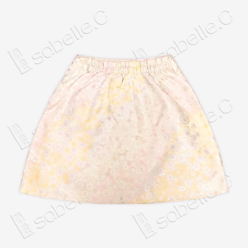 Song Brocade High-Waist Mini Skirt (Elastic Waist)