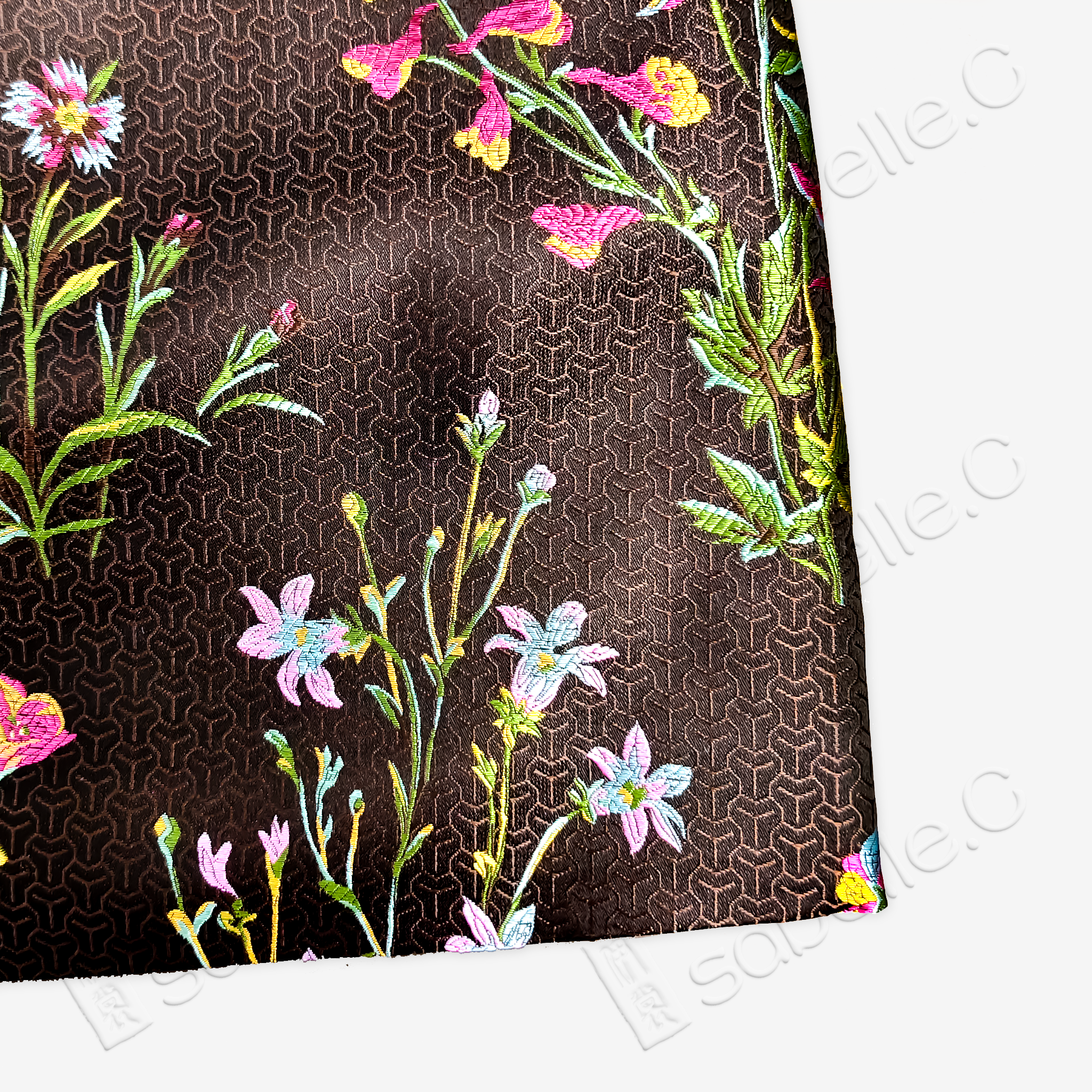 Song Brocade High-Waist Mini Skirt (Elastic Waist)