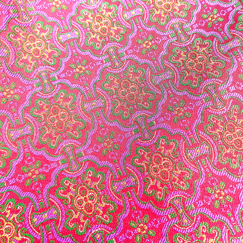 Song Brocade High-Waist Mini Skirt (Elastic Waist)