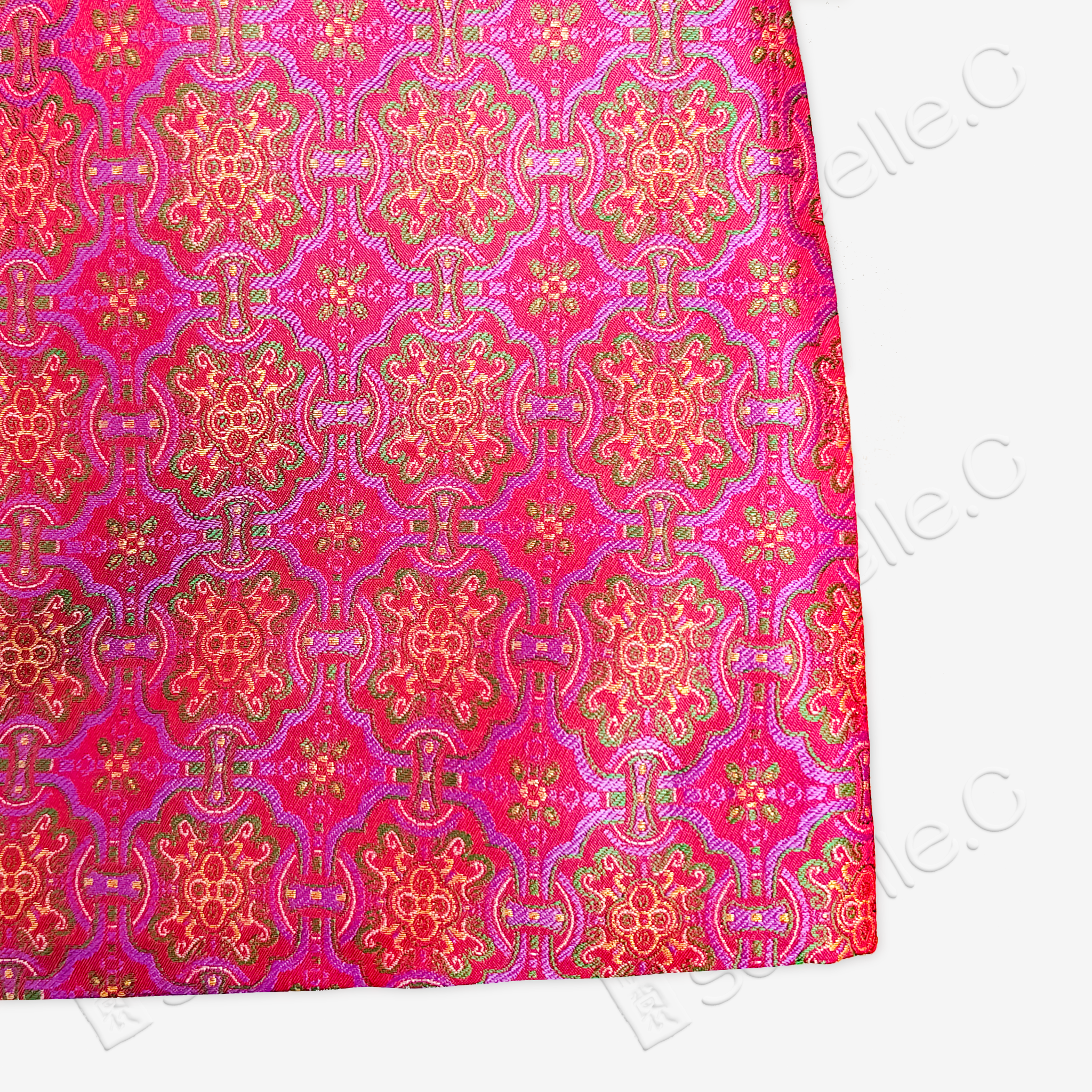 Song Brocade High-Waist Mini Skirt (Elastic Waist)