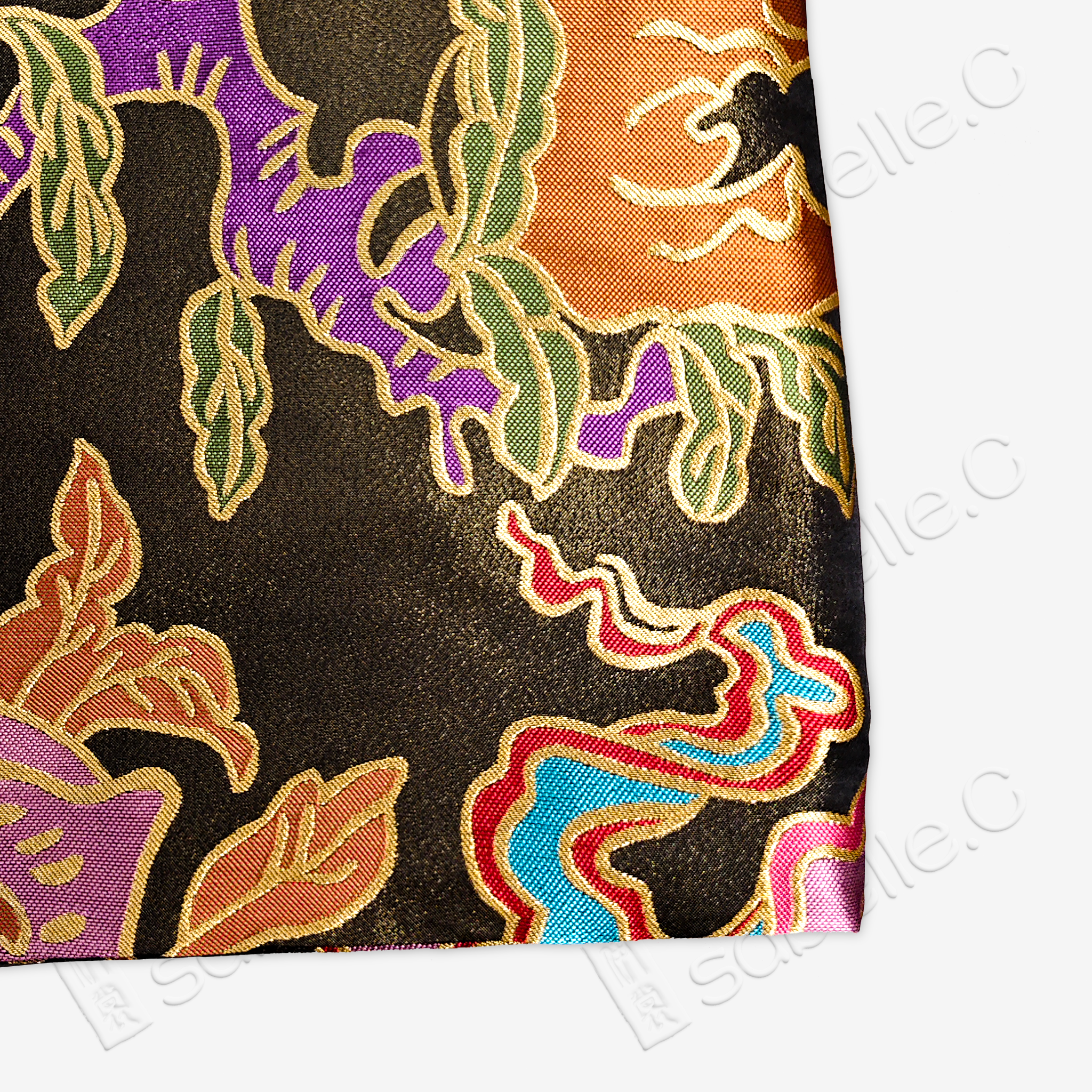 Song Brocade High-Waist Mini Skirt (Elastic Waist)