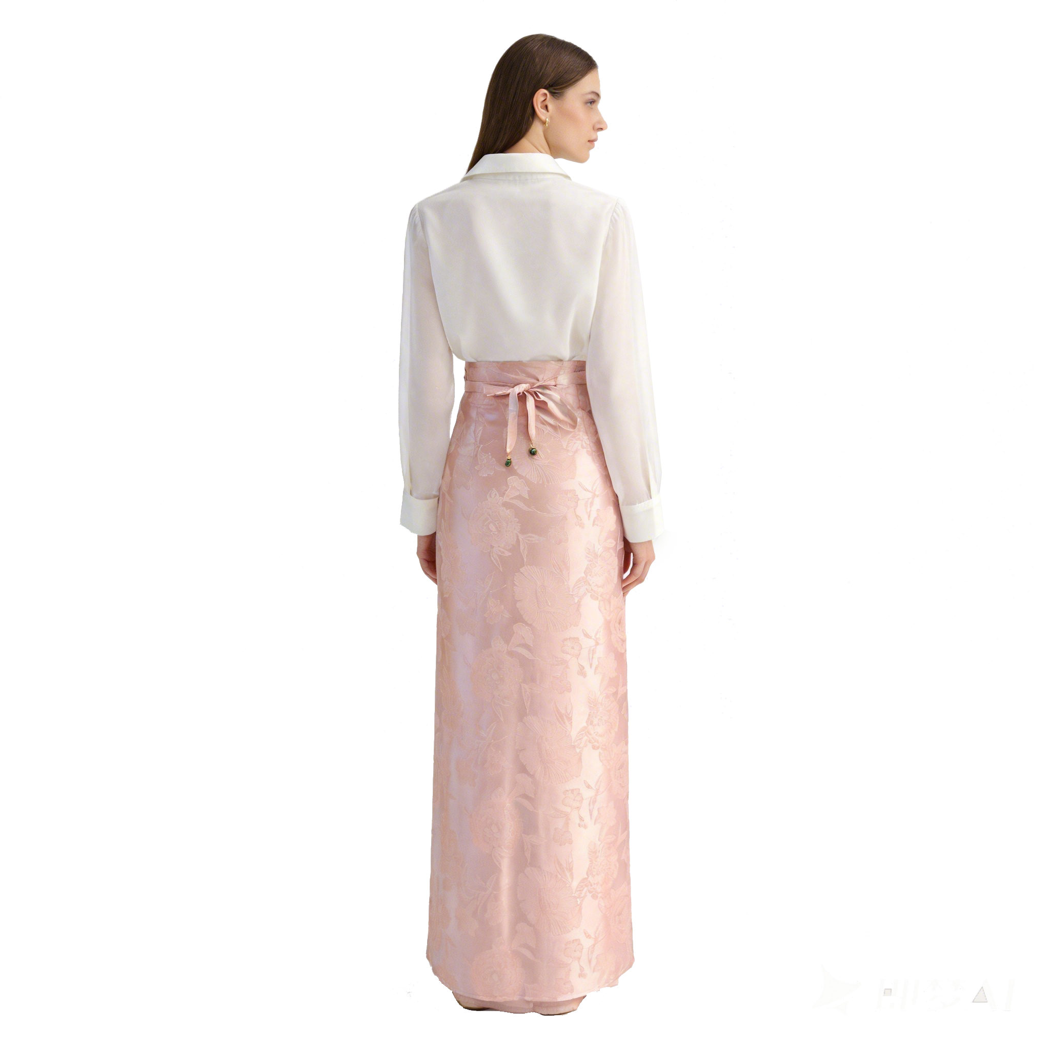 Silk Satin High-Waist Skirt (Elastic Waist)