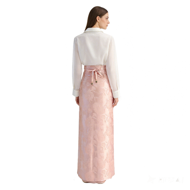 Silk Satin High-Waist Skirt (Elastic Waist)