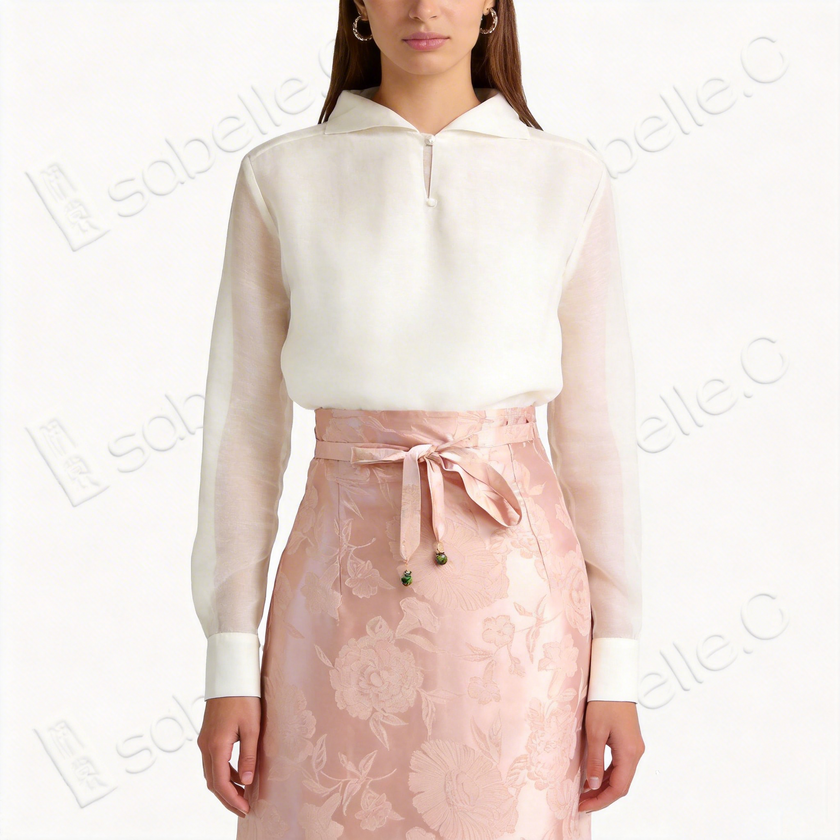 Silk Satin High-Waist Skirt (Elastic Waist)