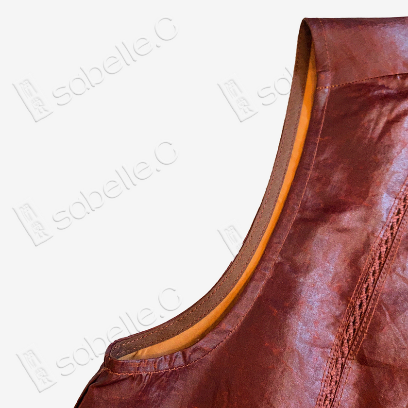 Gambiered Canton Silk Dress - 香雲紗連衣裙