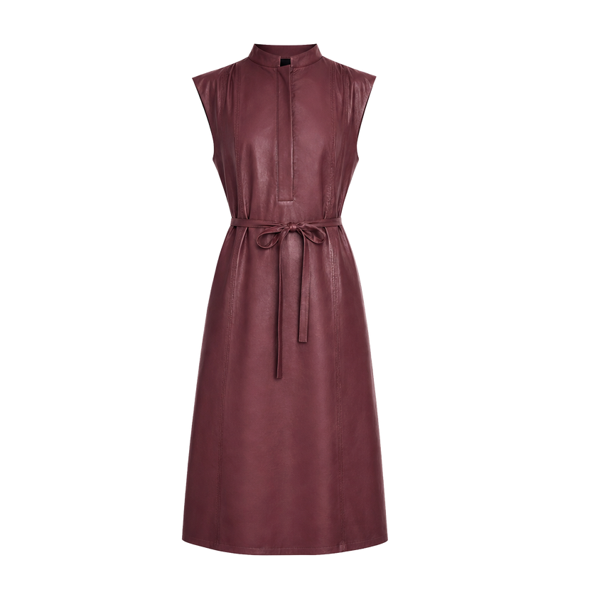 Gambiered Canton Silk Dress - 香雲紗連衣裙