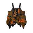 Golden Dragon & Phoenix Patchwork Vintage Silk Dress - 鎏金龙凤古董真絲面料拼接吊帶裙