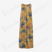 Monet Floral Brook Halter Gambiered Silk Dress - 莫奈花澗掛脖香雲紗長裙