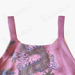 Peach Mist Phoenix Brocade Antique Silk Slip Dress - 「桃霧鳳綺」古董真絲吊帶裙