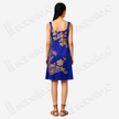 Sapphire Firmament Gilded Splendor Antique Silk Slip Dress - 「藍宸鎏華」古董真絲吊帶裙