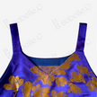 Sapphire Firmament Gilded Splendor Antique Silk Slip Dress - 「藍宸鎏華」古董真絲吊帶裙