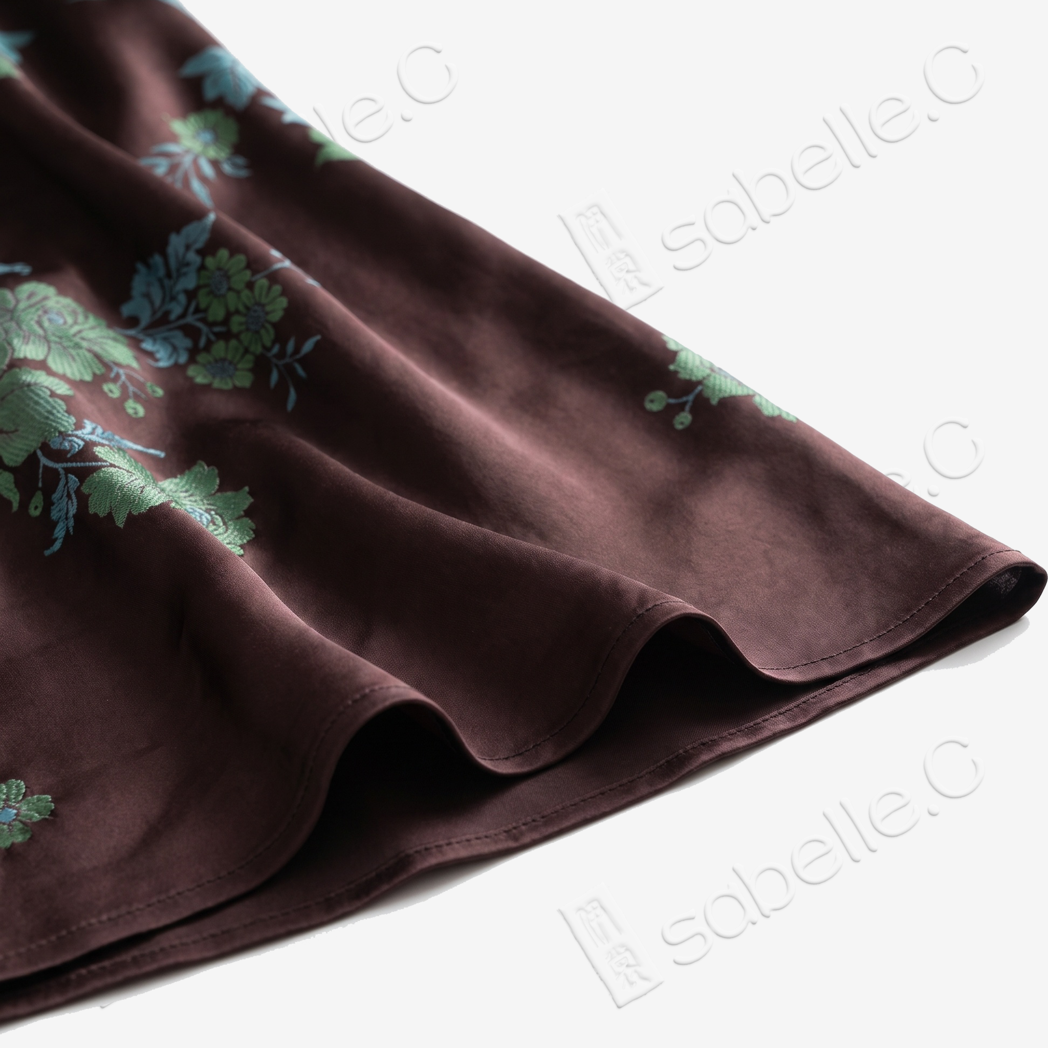 Dark Brown Azure Dragon Antique Silk Long Slip Dress - 「玄棕蒼龍」古董真絲吊帶長裙