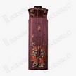 Deep Purple Floral Feast Antique Silk Qipao - 「紫絳芳筵」古董真絲旗袍