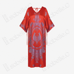 Concentric Twin Phoenix Birds Antique Silk Long Dress - 「同心對風鳥」古董真絲長裙