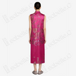 Antique Silk Qipao - 「桃霞織金」古董真絲無袖旗袍