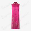 Antique Silk Qipao - 「桃霞織金」古董真絲無袖旗袍