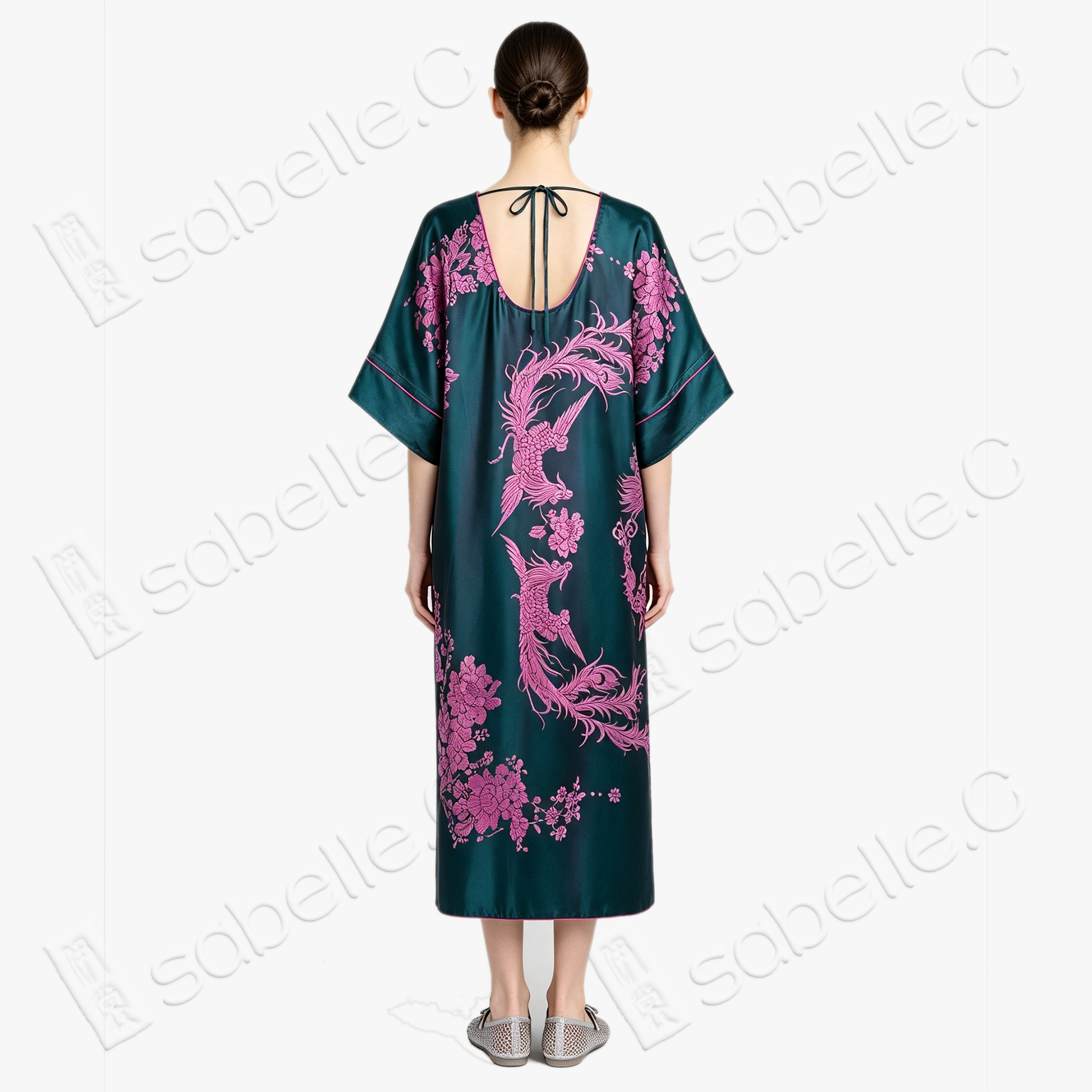 Antique Silk Long Dress - 「青梧鳳禧」古董真絲長裙