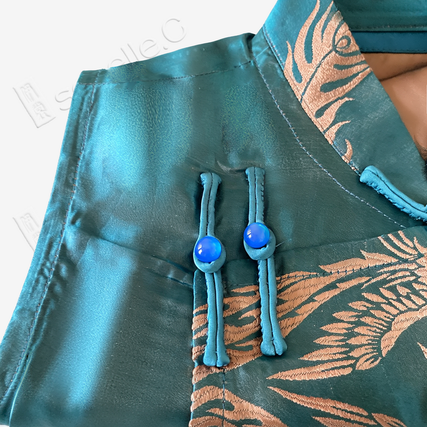 Dragon & Phoenix Antique Silk Qipao - 「龍鳳呈祥」古董真絲旗袍
