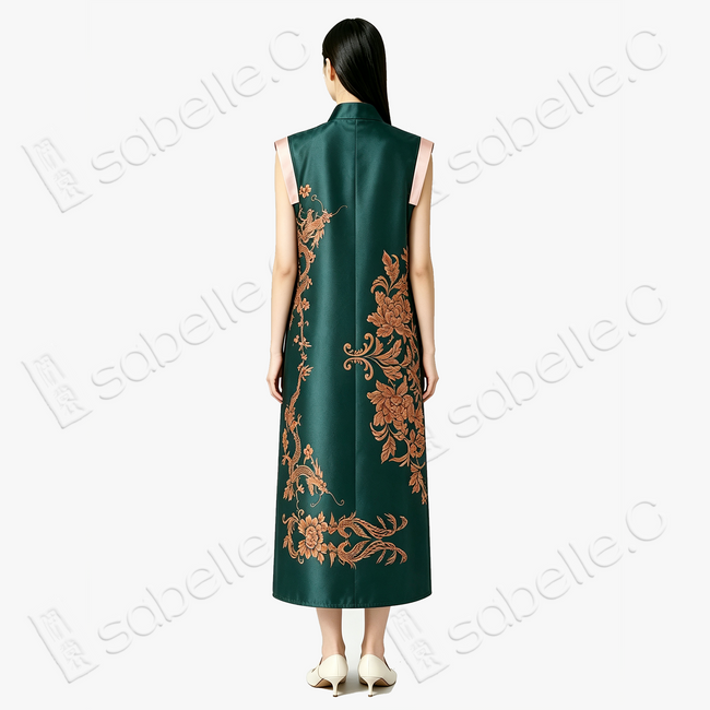 Dragon & Phoenix Antique Silk Qipao - 「龍鳳呈祥」古董真絲旗袍