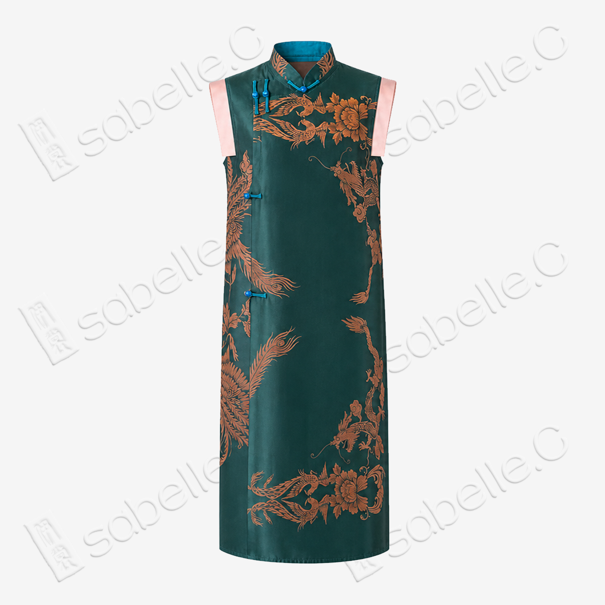 Dragon & Phoenix Antique Silk Qipao - 「龍鳳呈祥」古董真絲旗袍