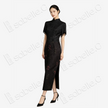 Gambiered Canton Silk Qipao - 「墨筠凝芳」香雲紗旗袍