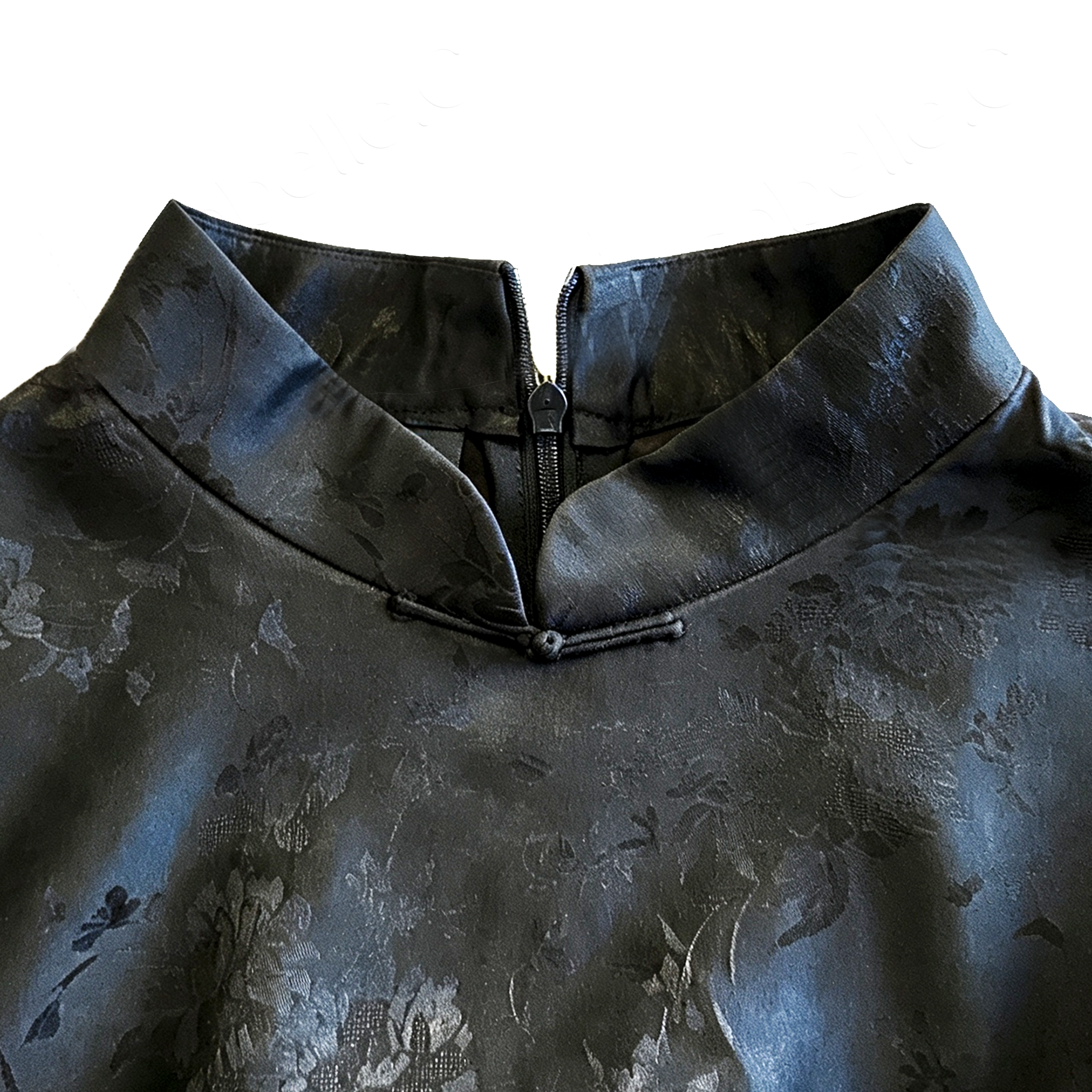 Gambiered Canton Silk Qipao - 「墨筠凝芳」香雲紗旗袍