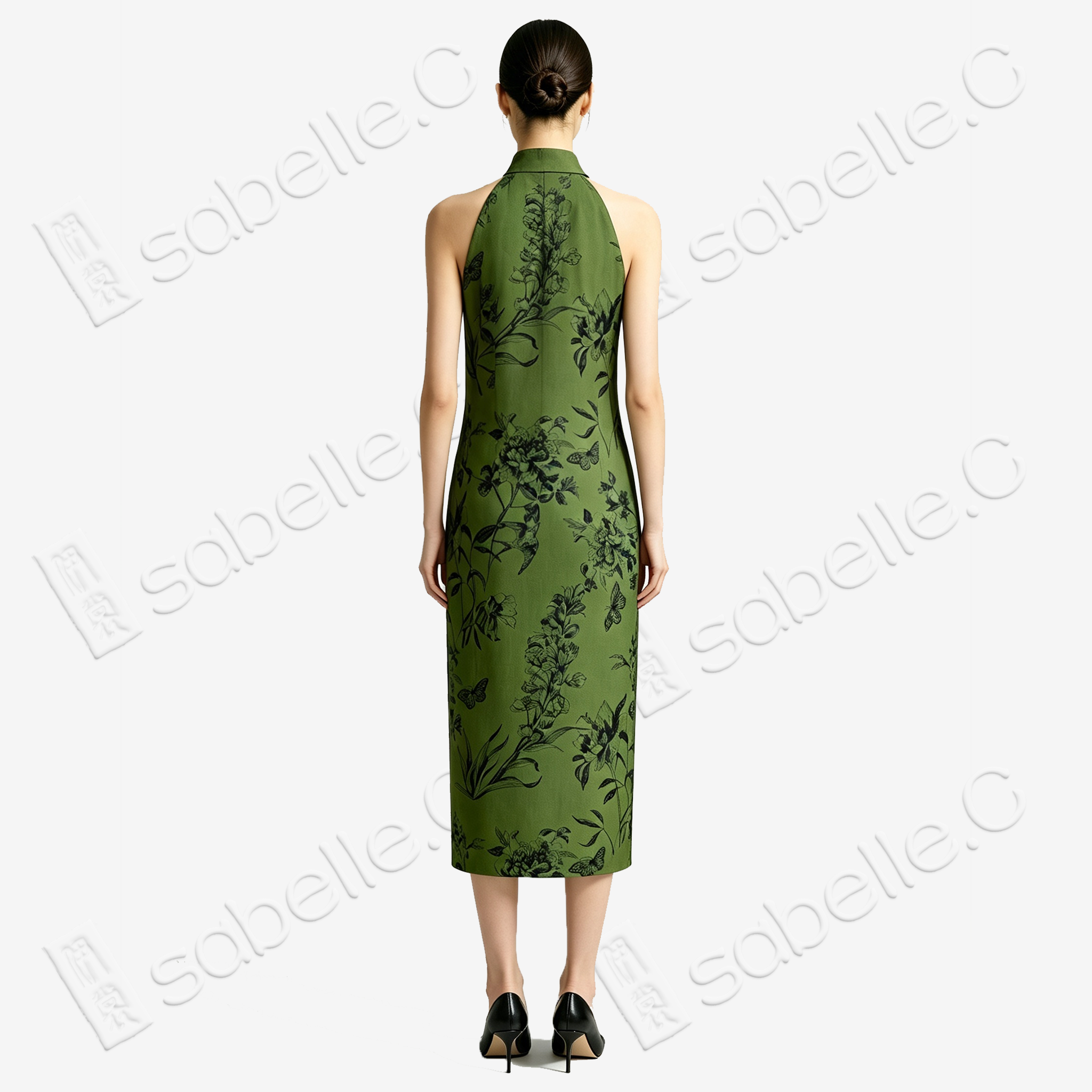 Gambiered Canton Silk Qipao - 「筠庭蝶夢」紅雲紗旗袍