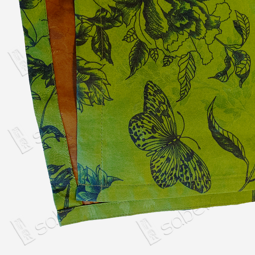 Gambiered Canton Silk Qipao - 「筠庭蝶夢」紅雲紗旗袍