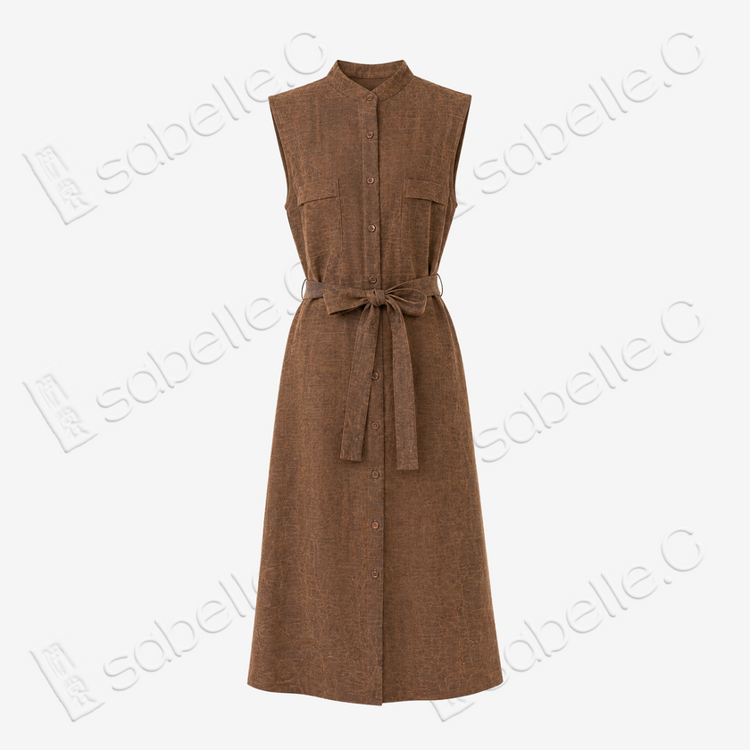 Tortoise Crack Pattern Gambiered Canton Silk Dress - 龜裂紋香雲紗長裙