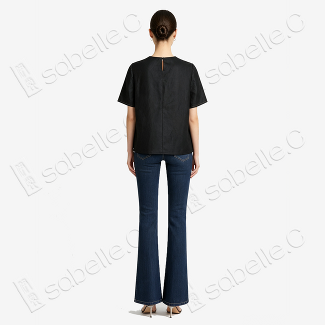 Gambiered Canton Silk Blouse - 香雲紗上衣