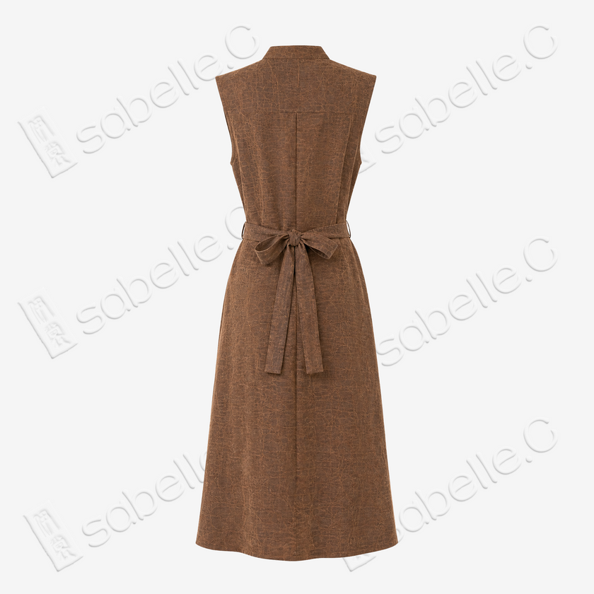 Tortoise Crack Pattern Gambiered Canton Silk Dress - 龜裂紋香雲紗長裙