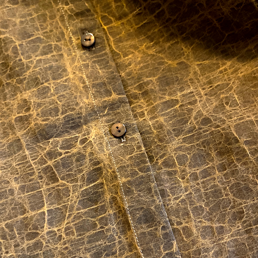 Tortoise Crack Pattern Gambiered Canton Silk Dress - 龜裂紋香雲紗長裙