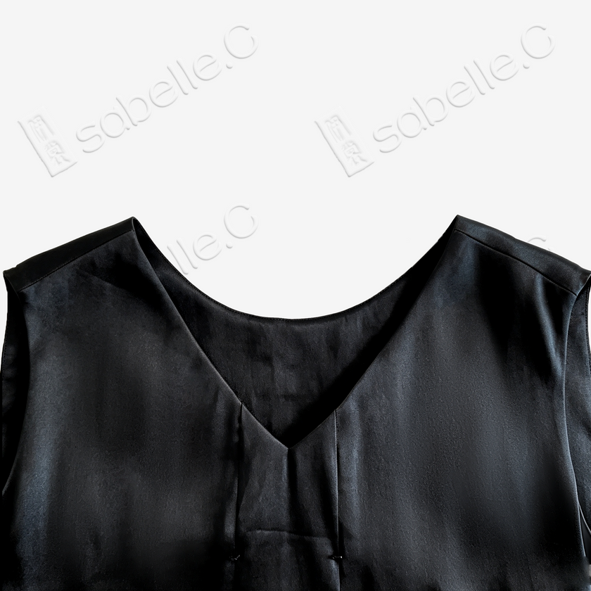 Gambiered Canton Silk Dress - 香雲紗無袖連衣裙