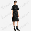 Leather‑Finish Gambiered Canton Silk Dress - 皮子料重緞香雲紗裙