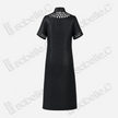 Heavy‑Satin Leather‑Finish Gambiered Canton Silk Dress - 皮子料重緞香雲紗裙