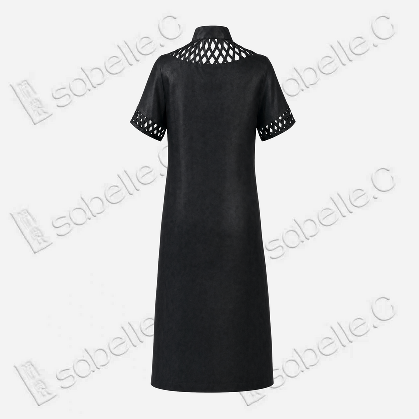 Heavy‑Satin Leather‑Finish Gambiered Canton Silk Dress - 皮子料重緞香雲紗裙