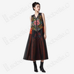 Antique Silk Long Dress - 「玄錦繁華」古董真絲長裙