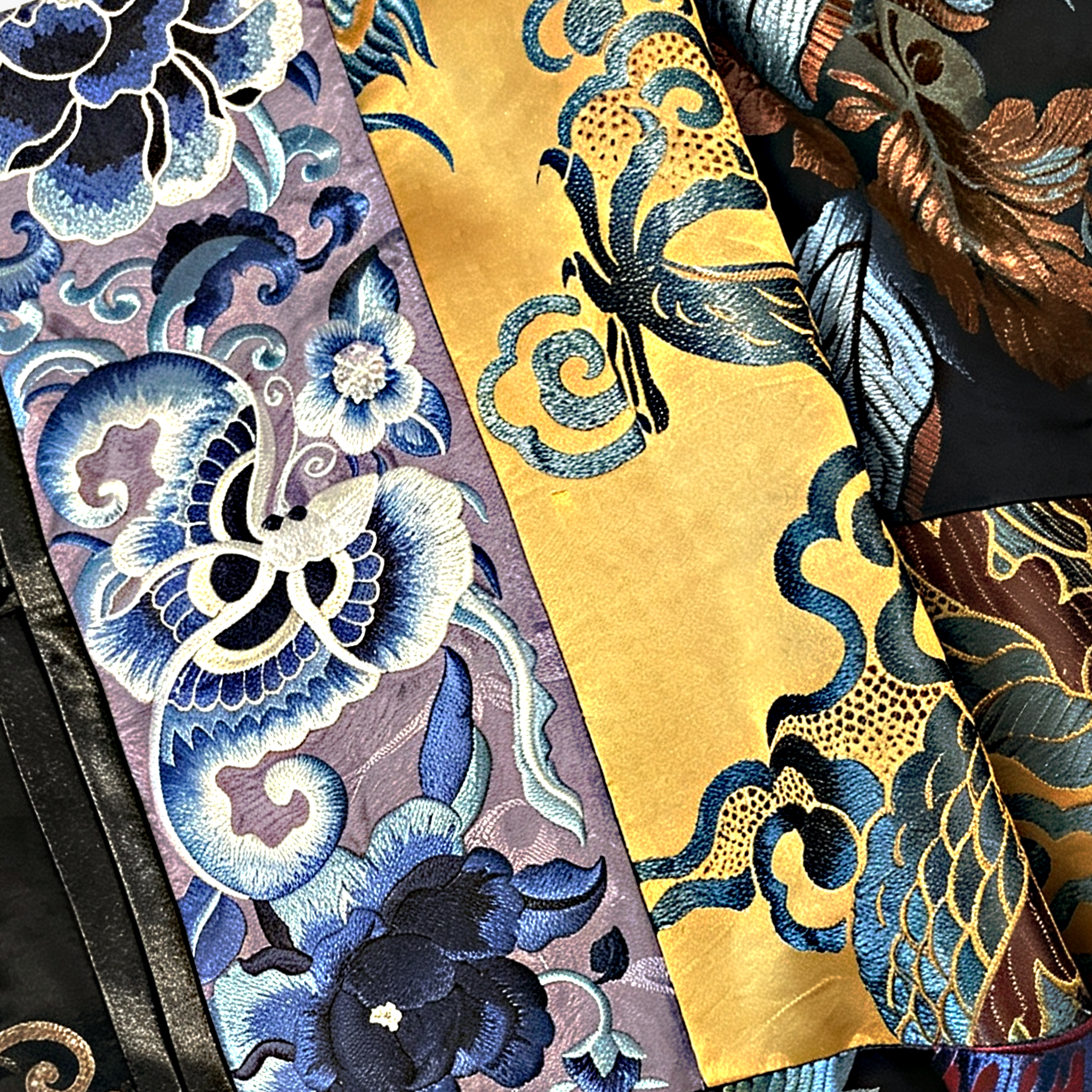 Antique Silk Long Tunic - 「百納萬花」古董真絲長裙