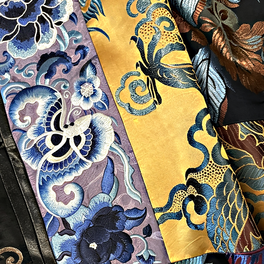 Antique Silk Long Tunic - 「百納萬花」古董真絲長裙