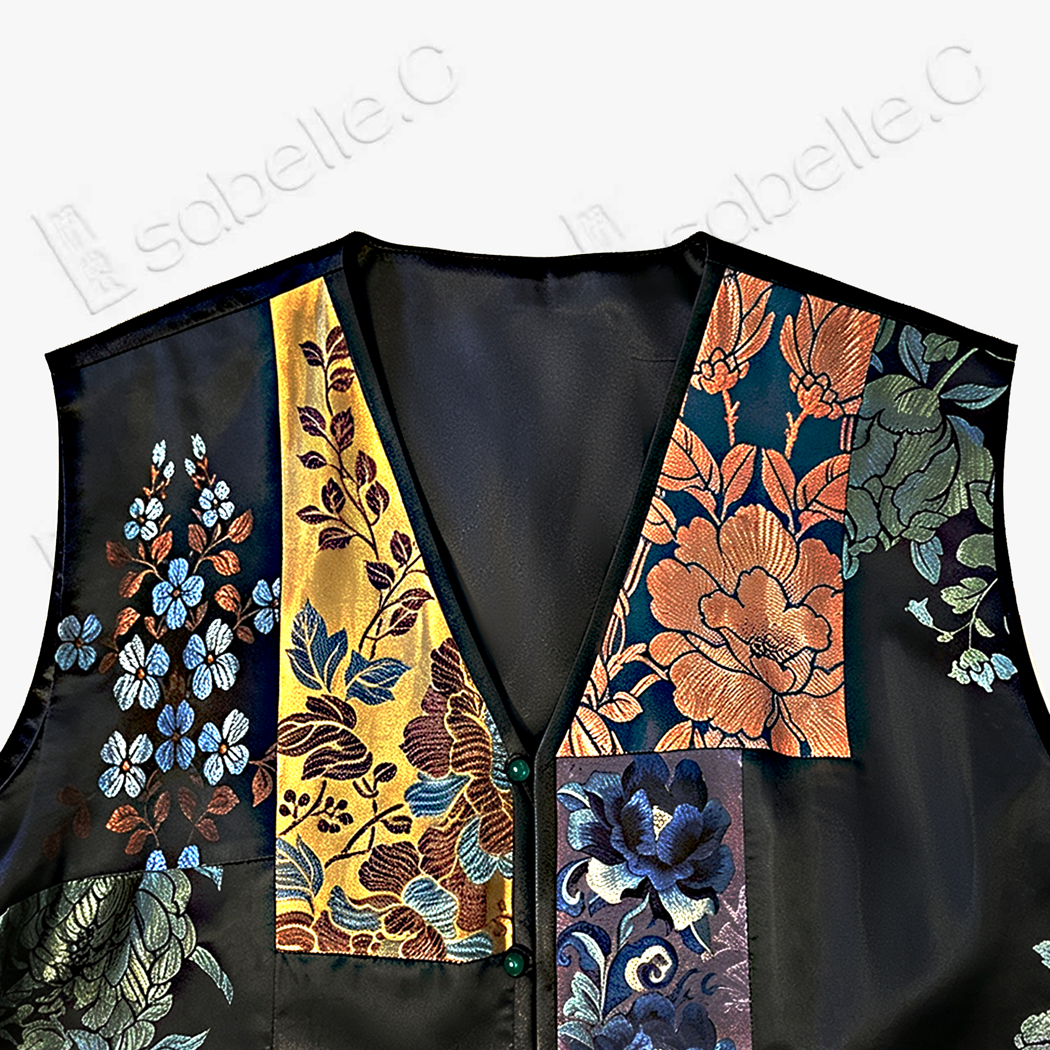 Antique Silk Long Tunic - 「百納萬花」古董真絲長裙
