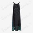 Gilded Embroidery Antique Silk Slip Dress - 「祥獅綉球」手工盤金繡古董真絲拼接長裙